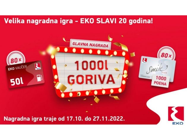 Eko nagradna igra: EKO slavi 20 godina u Srbiji